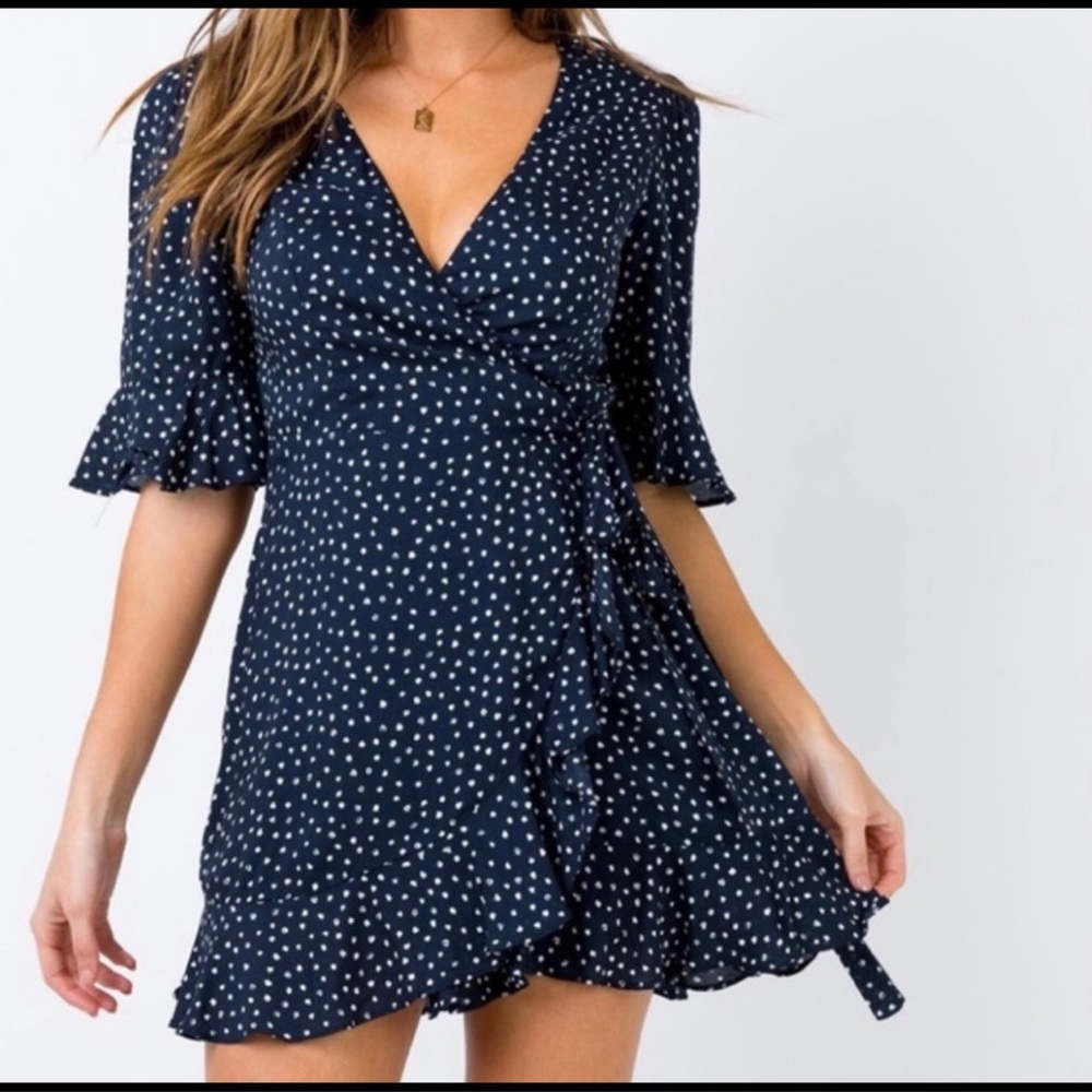 Princess Poly Eva’s Garden Blue & White Wrap Dress